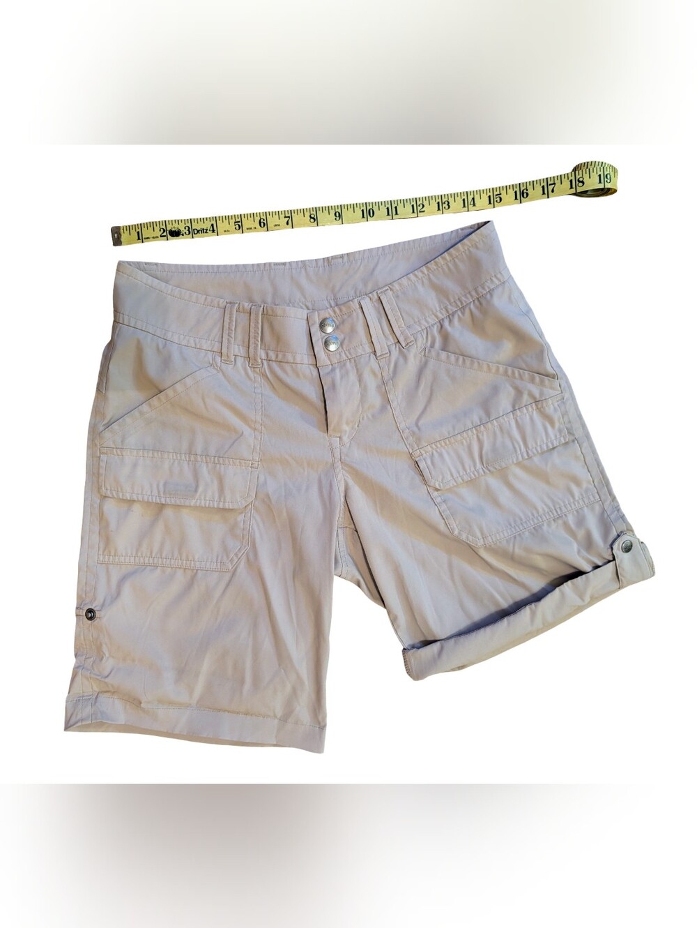 Koppen Hiking Shorts Outdoor Utility Cargo Roll Up Light Tan 6